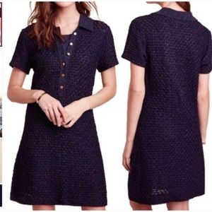 Moth by Anthropologie Navy short sleeves dress